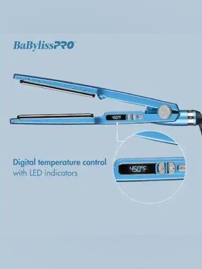 BaBylissPRO Nano Titanium Digital Ionic Flat Iron with 1¾" (44 mm)